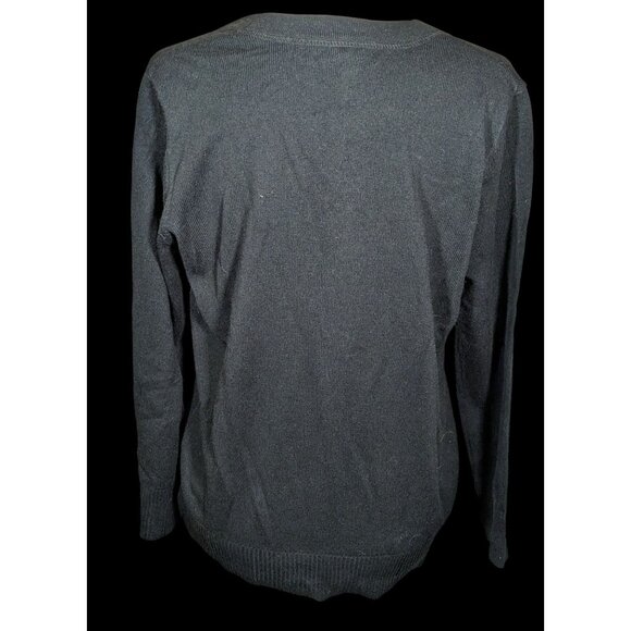 Vintage Draper's & Damon's Petite Black Button Up Cardigan - Picture 2 of 3